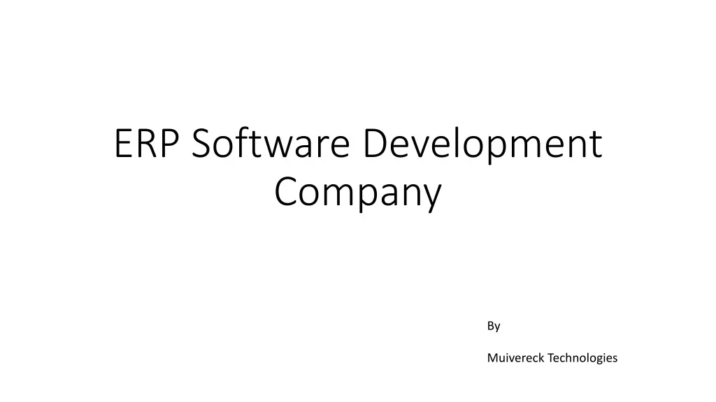 PPT - ERP Software Development Company PowerPoint Presentation, free ...