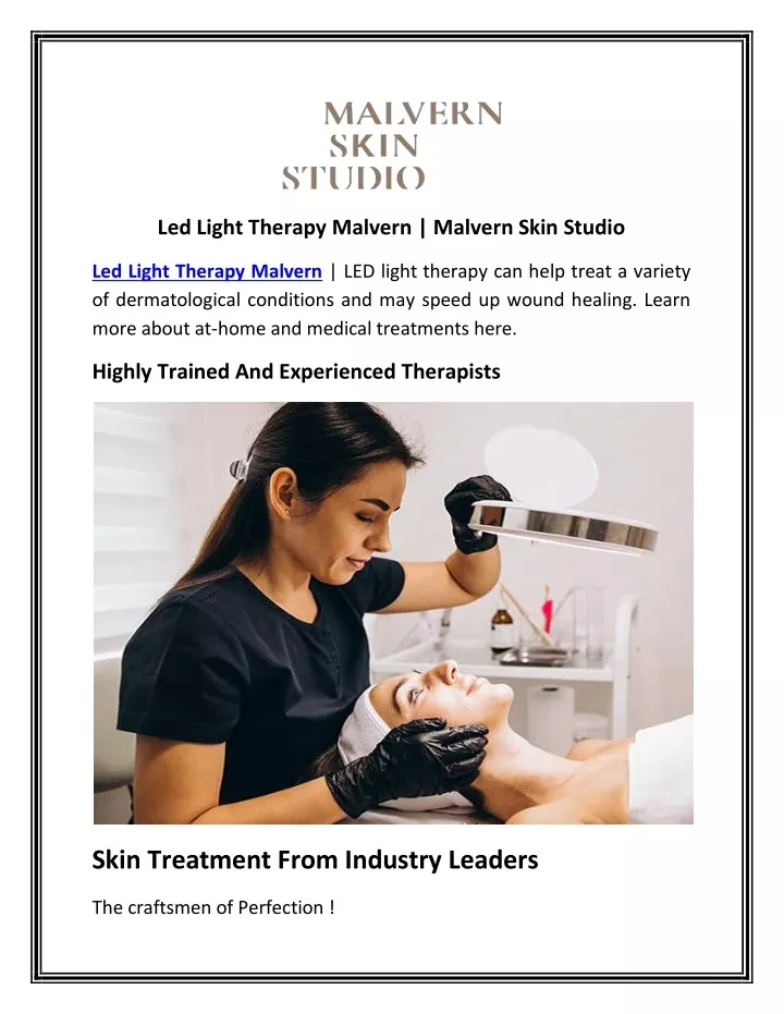 led light therapy malvern malvern skin studio