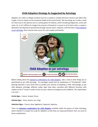 child adoption strategy as suggested by astrology