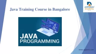 Java Training Course in Bangalore
