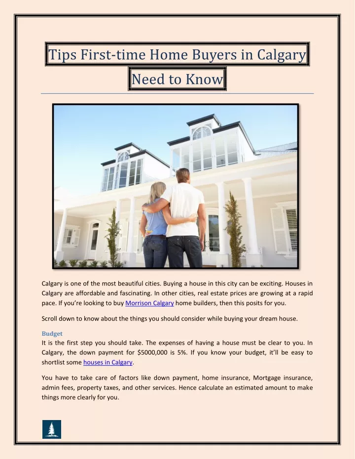 tips first time home buyers in calgary need