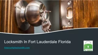 Locksmith In Fort Lauderdale Florida