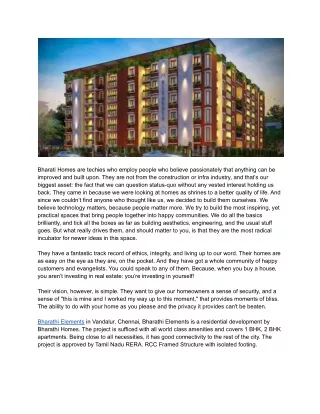 bharati homes are techies who employ people