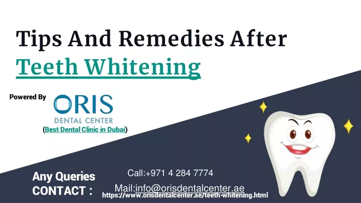tips and remedies after teeth whitening