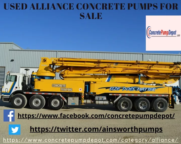 used alliance concrete pumps for sale