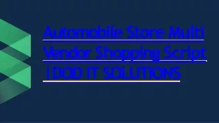 automobile store multi v endor s hopping script