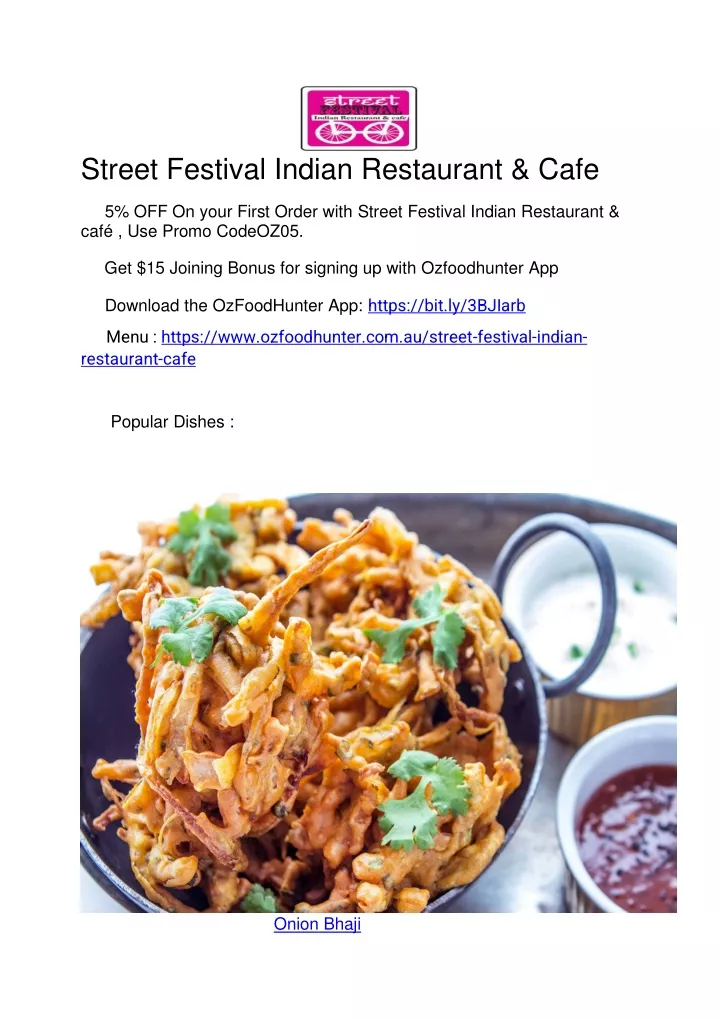 street festival indian restaurant cafe