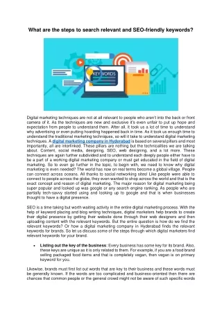 what are the steps to search relevant