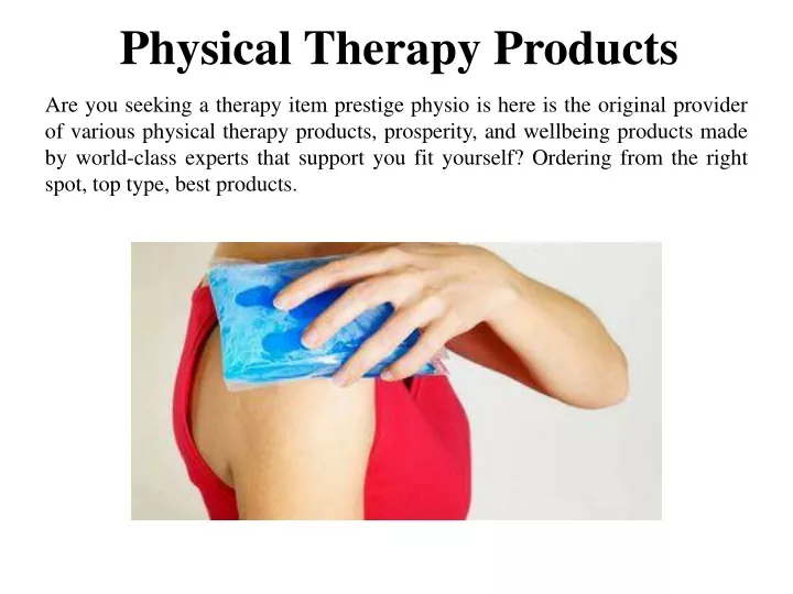 physical therapy products