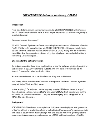 3dexperience software versioning vias3d
