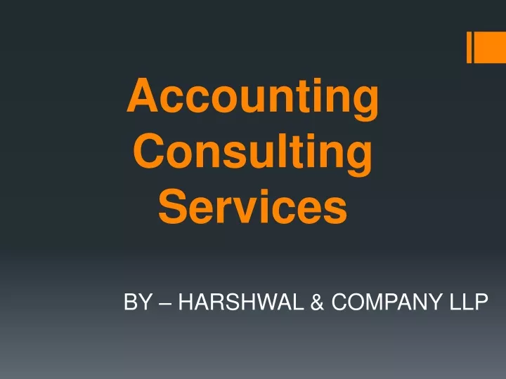 accounting consulting services