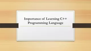 importance of learning c programming language