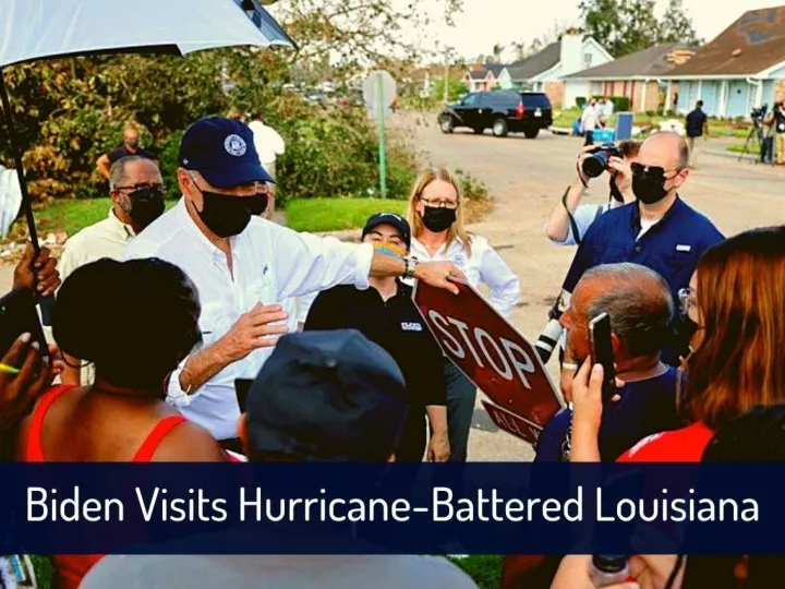 biden visits hurricane battered louisiana