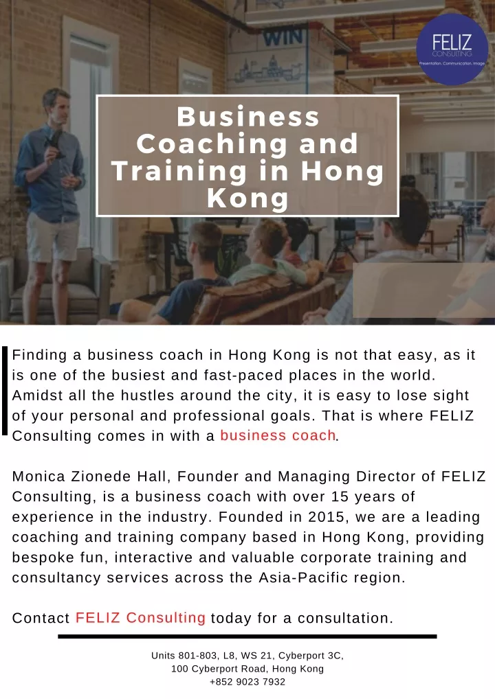 business coaching and training in hong kong