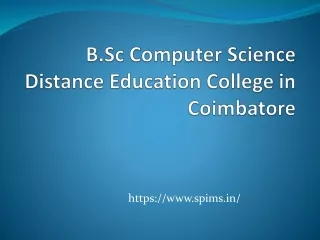 SPIMS - B.SC COMPUTER SICENCE