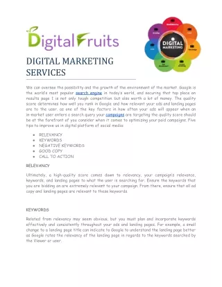 DIGITAL MARKETING SERVICES