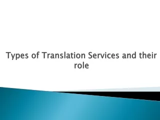 types of translation services and their role