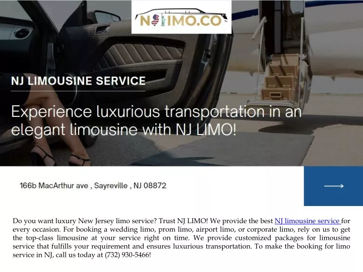 do you want luxury new jersey limo service trust