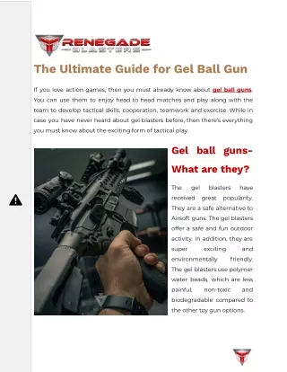 The Ultimate Guide for Gel Ball Gun