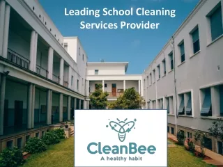 leading school cleaning services provider