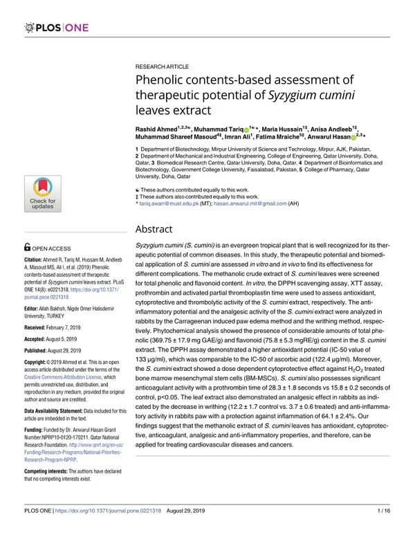 research article phenolic contents based