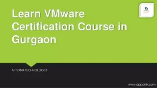 Learn VMware Certification Course in Gurgaon