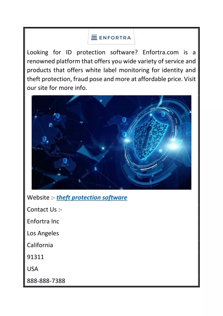 looking for id protection software enfortra