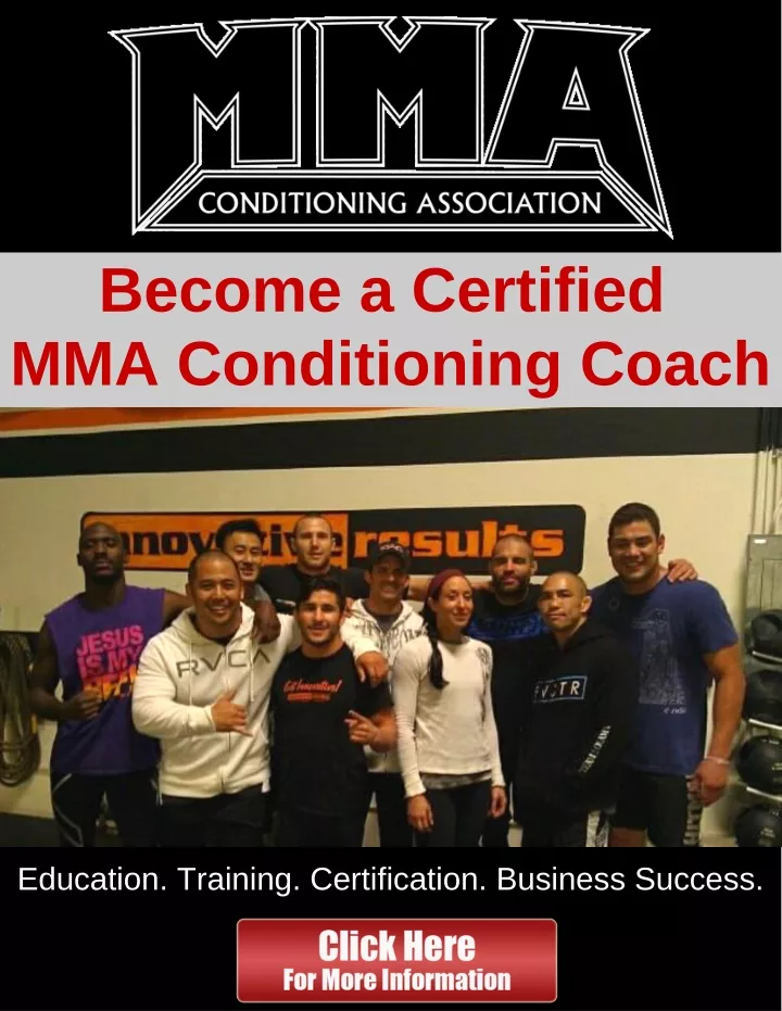 become a certified mma conditioning coach