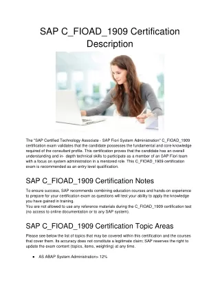 sap c fioad 1909 certification description