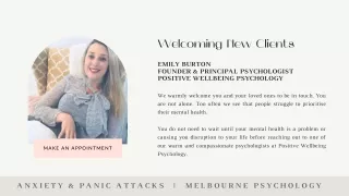Anxiety and Panic Attack Treatment at Positive Wellbeing Psychology