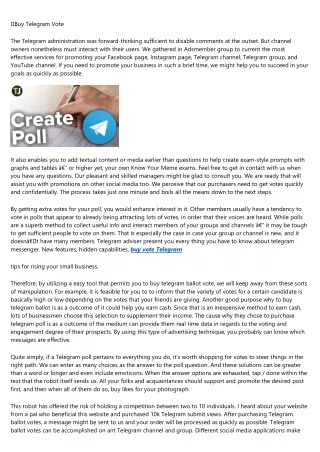 buy telegram vote