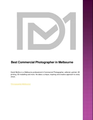 Best Commercial Photographer in Melbourne