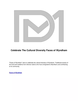 Celebrate The Cultural Diversity Faces of Wyndham