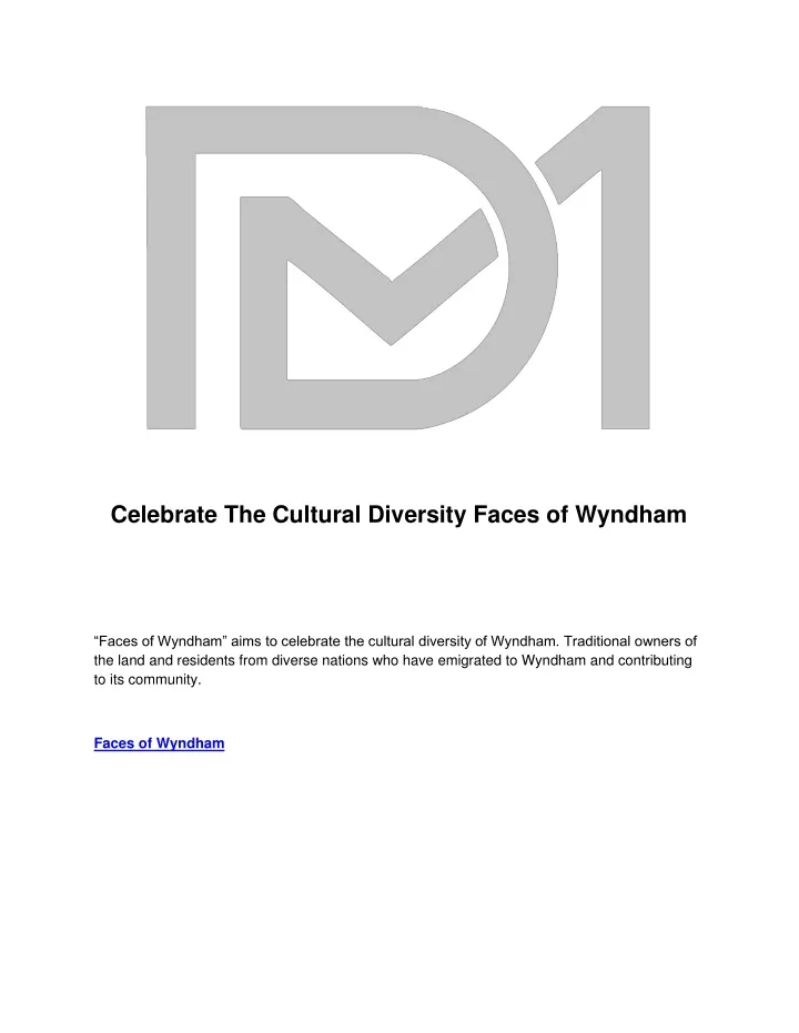 celebrate the cultural diversity faces of wyndham