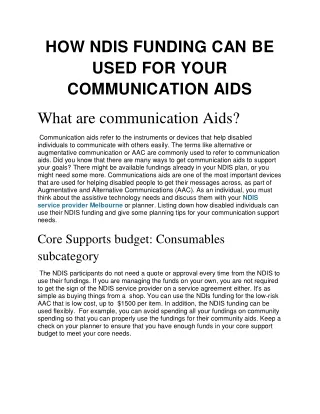 how ndis funding can be used for your