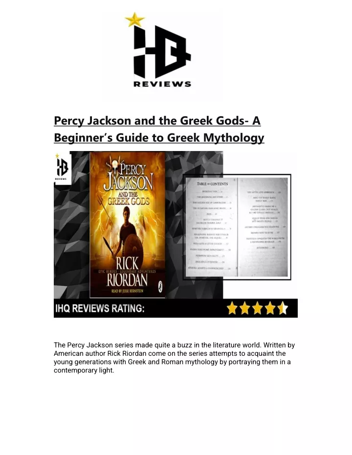 percy jackson and the greek gods a beginner