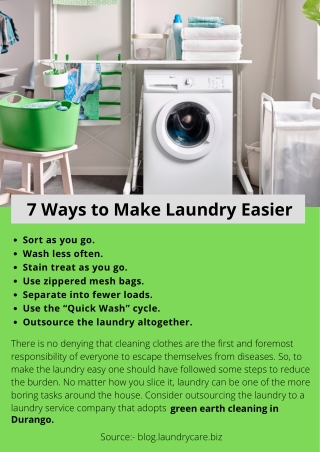 7 Ways to Make Laundry Easier