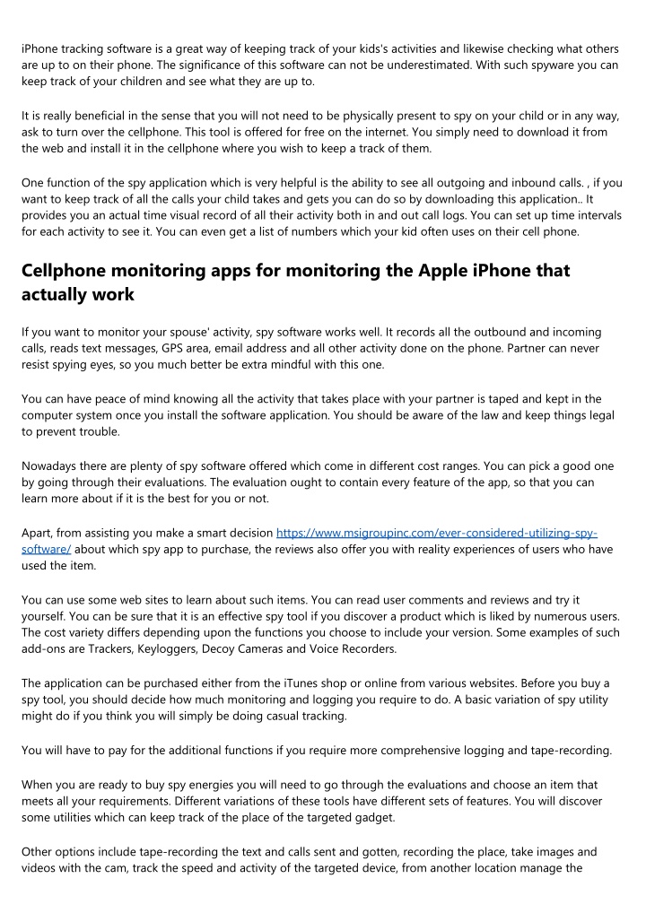 iphone tracking software is a great
