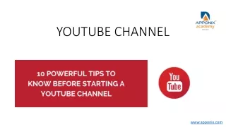 TIPS OF YOUTUBE CHANNEL