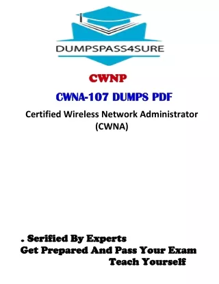 Online CWNA-107 Dumps With The Facility of Online Test Engine