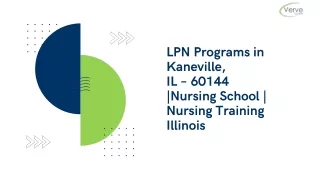 LPN Programs in Kaneville, IL – 60144 | Nursing School | Nursing Training Illino