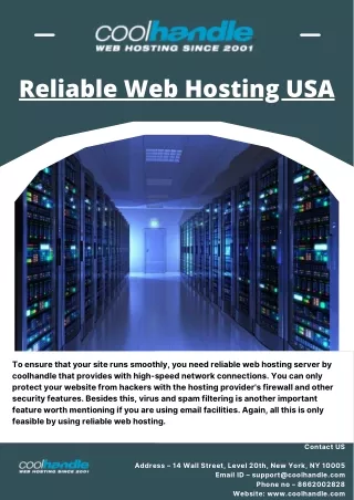 reliable web hosting usa