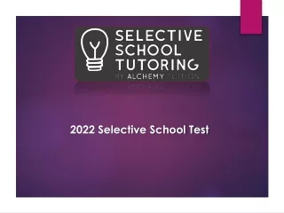 2022 selective school test