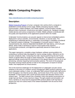 mobile computing projects