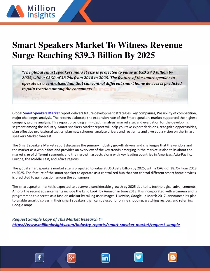 smart speakers market to witness revenue surge
