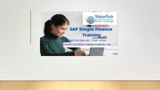 SAP Simple Finance Training | SAP S/4 HANA Simple Finance Training