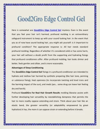 Good2Gro Edge Control Gel