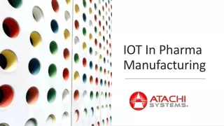 IOT In Pharma Manufacturing