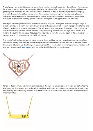 From Around the Web: 20 Fabulous Infographics About monogram initial necklace