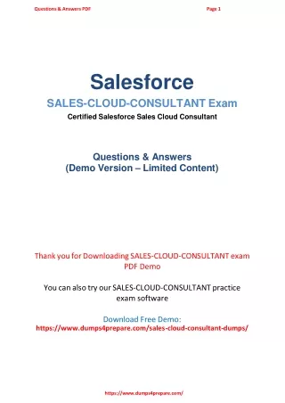 sales-cloud-consultant Dumps [Updated 2021]